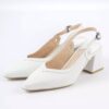 Xava Leren Pumps met Puntige Neus – Cream
