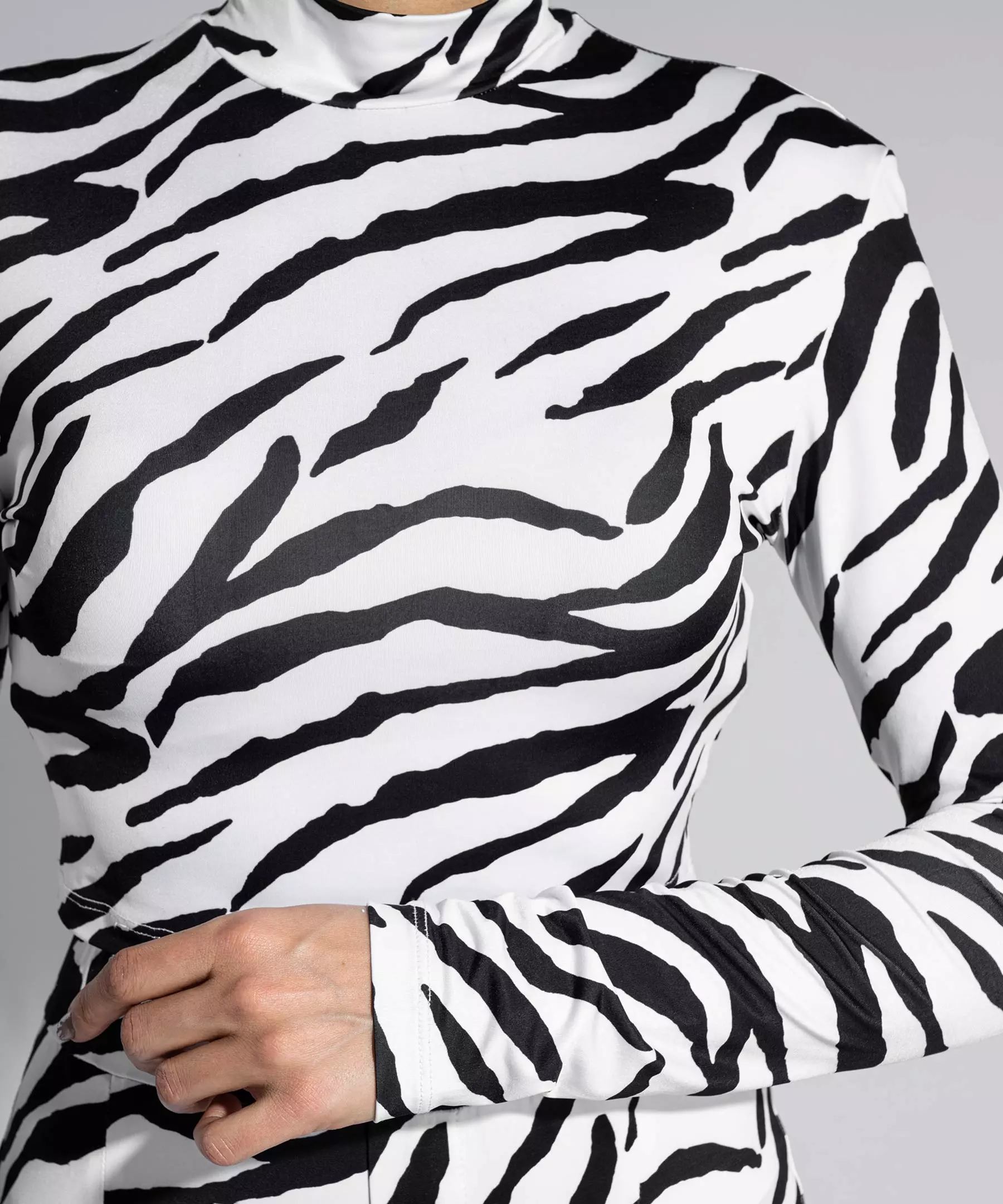 Damesblouse met Lange Mouwen – Zebraprint