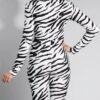 Damesblouse met Lange Mouwen – Zebraprint