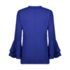 Damesblouse met Lange Mouwen – Blauw Crepe