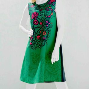 Damesjurk met Bloemenpatroon – Regular Fit – Groen