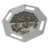 Melamine dienblad - Achthoekig dienblad met bloemenpatroon