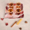 Melamine dienbladenset (10-delig) - Vierkant dienblad met bladontwerp