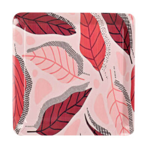 Melamine Dienblad Rood – Herfstbladeren (Set van 10)