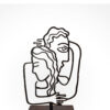 Metalen Minimalistische Sculptuur – Koppel in Omhelzing