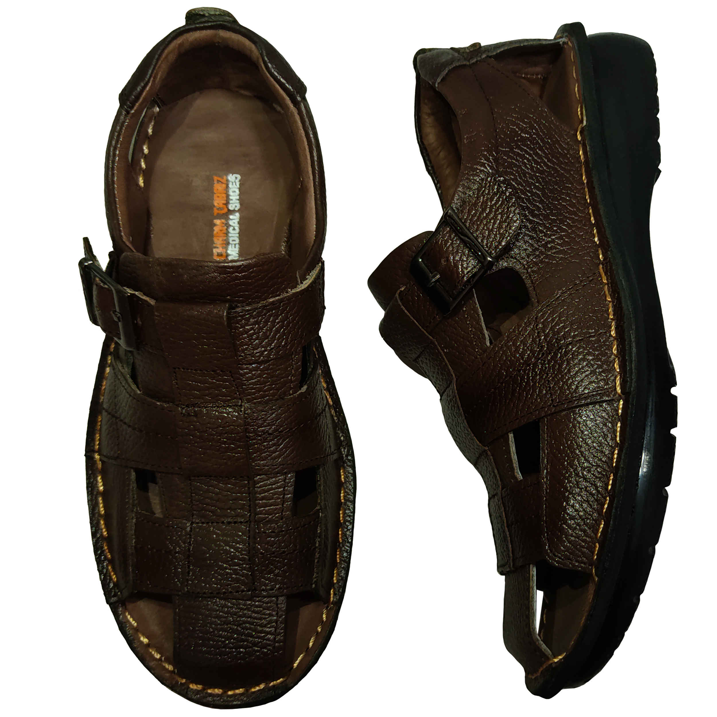 Natuurleren Wandelsandalen Voor Mannen Model Thunder