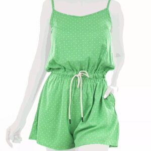 Casual Damesoverall met Korte Pijpen – Groen