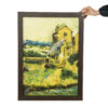 Origineel Olieverfschilderij – Landschap op Doek, Model Dorp