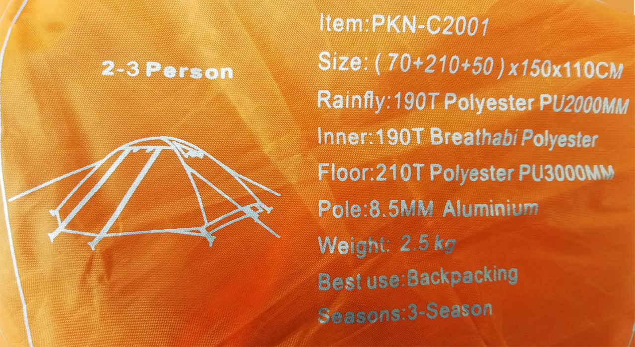 Pekynew Kampeertent voor 2-3 Personen voor Rugzaktochten & Waterdicht