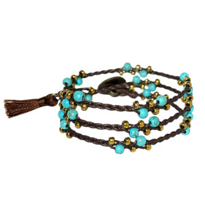 Kralenarmband voor Dames – Turkoois Design