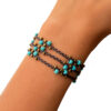 Kralenarmband voor Dames – Turkoois Design