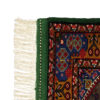 Handgeknoopt Perzisch Golestan Tribaal Tapijt (Bloemenmedaillon) - Groene Wol