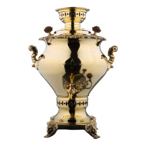 Perzische Messing Samovar Decoratieve Houtskool Theemaker 3,5 Liter