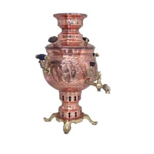 Perzische Koperen Samovar Decoratieve Houtskool Theemaker 3 Liter