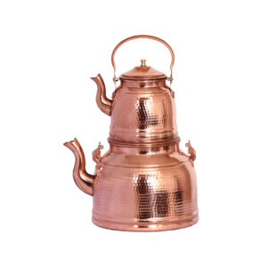 Perzische Dubbele Koperen Theepot – Arya Handgemaakt Design