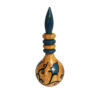 Houten Perzische Surma Dani Houder voor Kohl met Bloem Blauw (x2)