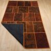Vintage Patchwork Tapijt Bruin – Wol & Katoen Mix