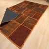 Vintage Patchwork Tapijt Bruin – Wol & Katoen Mix