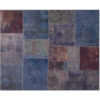 Vintage Patchwork Tapijt Blauw – Geometrisch Mix