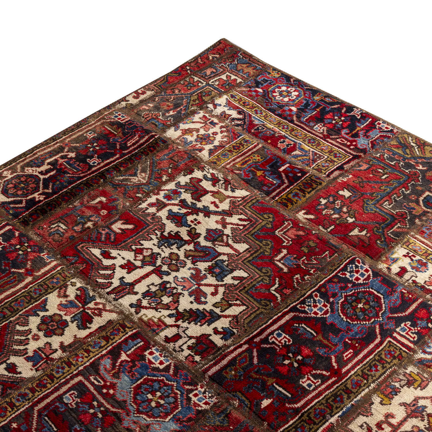 Vintage Patchwork Tapijt Geometrisch – Wol & Katoen