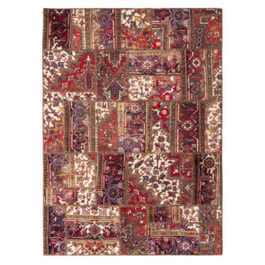 Vintage Patchwork Tapijt Geometrisch – Wol & Katoen