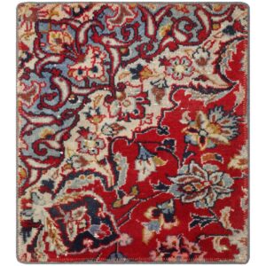 Vintage Perzisch Handgeknoopt Patchwork Tapijt Traditioneel Rood