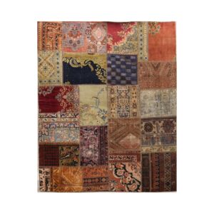 Vintage Patchwork Tapijt Rechthoekig – Wol & Katoen