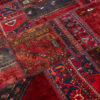 Vintage Perzisch Handgeknoopt Patchwork Tapijt Rood