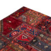 Vintage Perzisch Handgeknoopt Patchwork Tapijt Rood