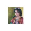 Origineel Perzisch Qajar Kunstschilderij: Olie op Doek, Portret van Qajar Meisje