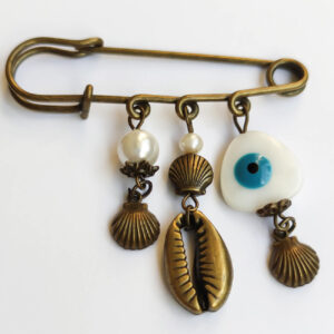 Veiligheidsspeld Broche voor Vrouwen – Schelprand Model