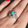 Perzische Neyshabur Turkoois Zilveren Ring voor Vrouwen Model Neyshabur
