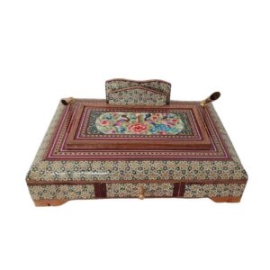 Perzische Flair – houten pennenhouder met Khatam Kari patroon