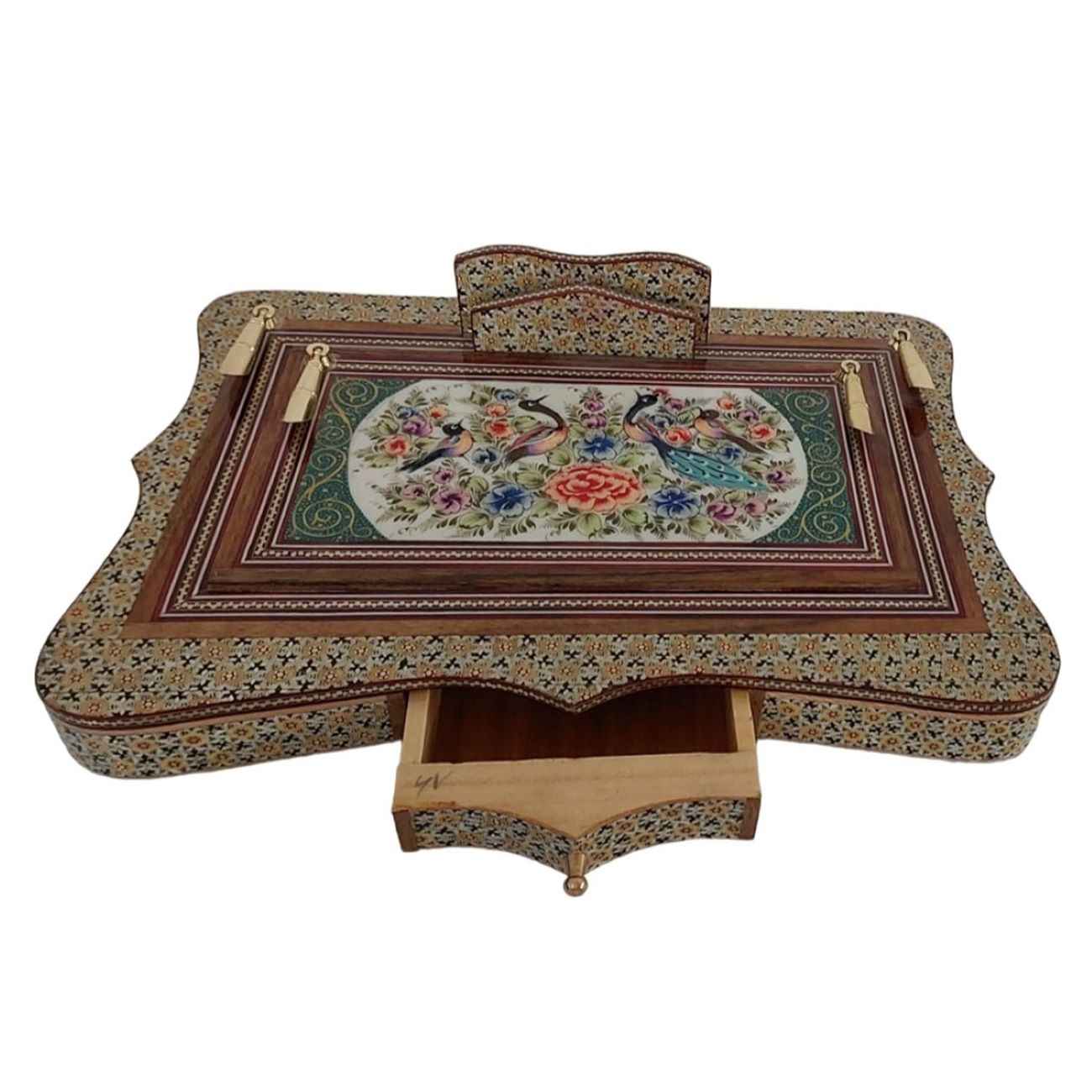 Handgemaakte Houten Pennenhouder met Bloemen
