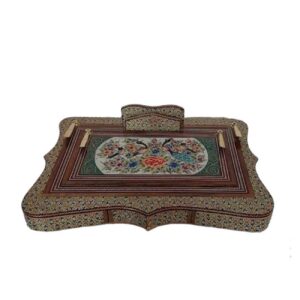 Handgemaakte Houten Pennenhouder met Bloemen