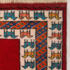Handgeknoopt Perzisch Khorasan Tribaal Tapijt (Dierenmotieven) - Rode Wol
