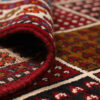 Handgeknoopt Perzisch Khorasan Tribaal Tapijt (Geruit Paneelpatroon) - Kastanjebruine Wol