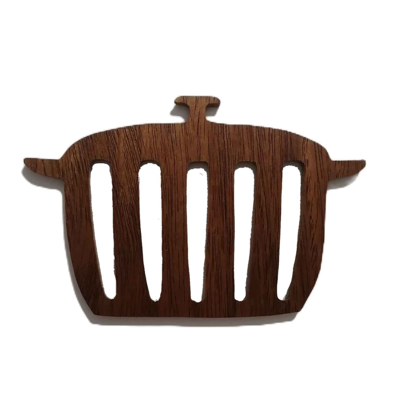 Placemat van Hout met Potontwerp voor Keuken – 4 Stuks