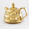 Porseleinen Theepot met Geometrisch Ontwerp