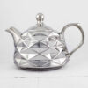 Porseleinen Theepot met Geometrisch Ontwerp