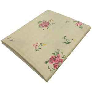 Bedrukte Tafellaken van Katoen met Ronde Bloemenprint