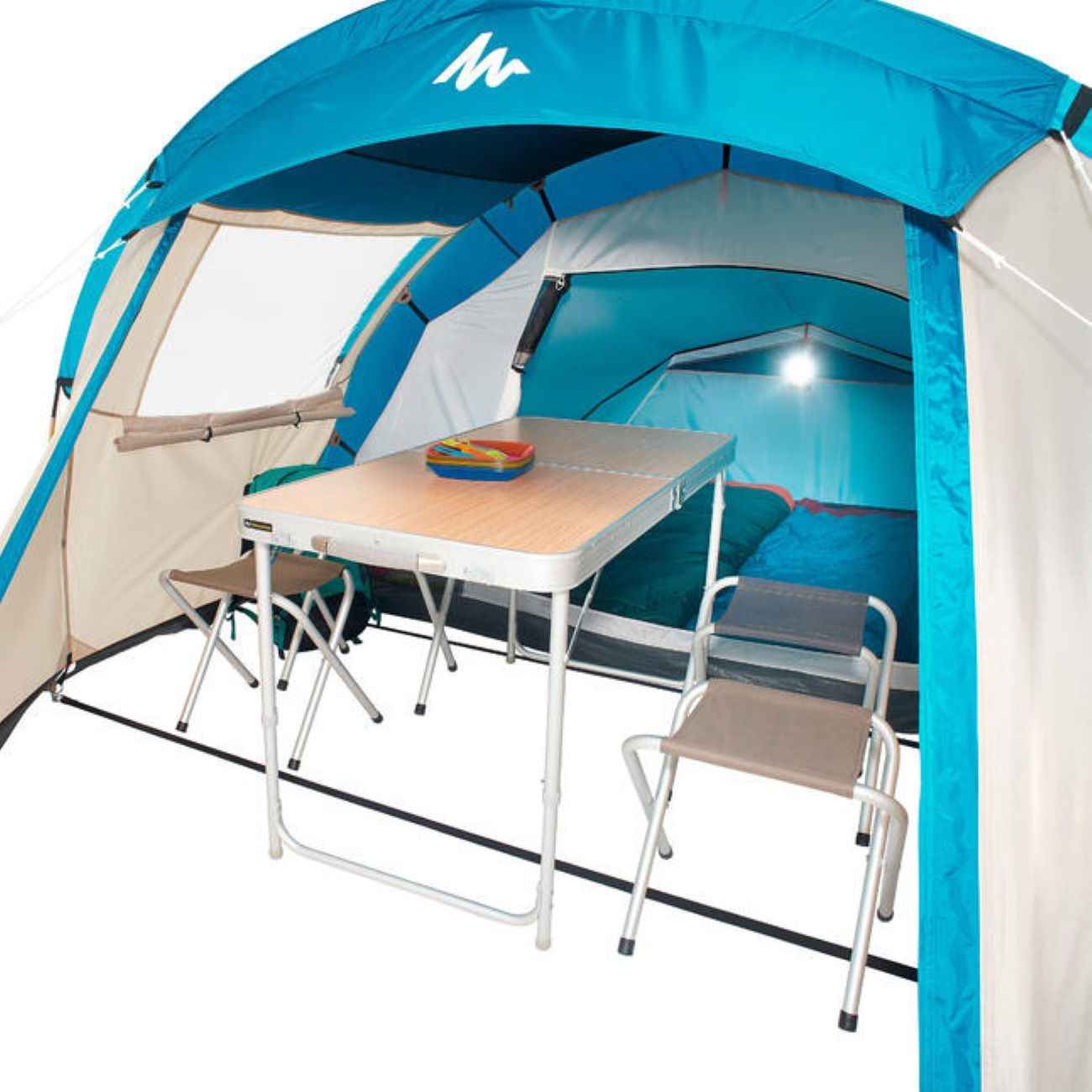 Quechua Waterdichte Kampeertent – 3-4 Personen – Blauw