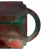 Modern kunsthars dienblad - Abstract groen handbeschilderd dienblad met handgrepen