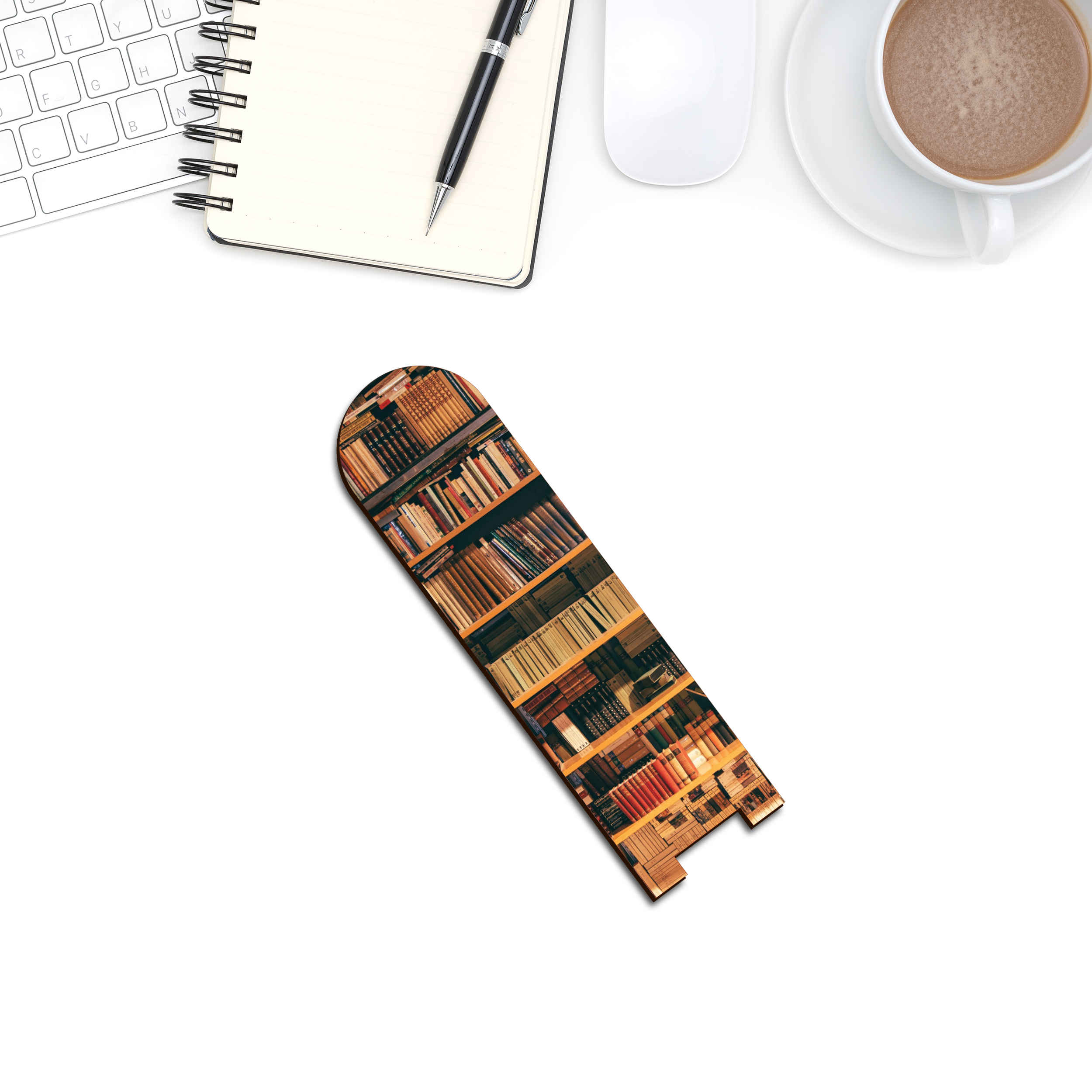 Houten Boekenlegger met Boekenplank Ontwerp Set van 3
