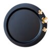 Melamine dienblad - Rond roestvrijstalen dienblad met gouden bloem