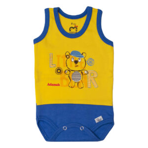 Mouwloos Baby Rompertje – Little Bear Geel