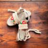 Boho Slingback Sandalen – Wit Handgeborduurd Macramé