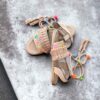 Boho Slingback Sandalen – Cream Handgemaakt Macramé