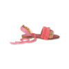 Boho Slingback Sandalen – Roze Handgemaakt Macramé
