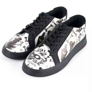 Graffiti Print Sneakers – Dames Trendy Casual Schoenen Model Halloween